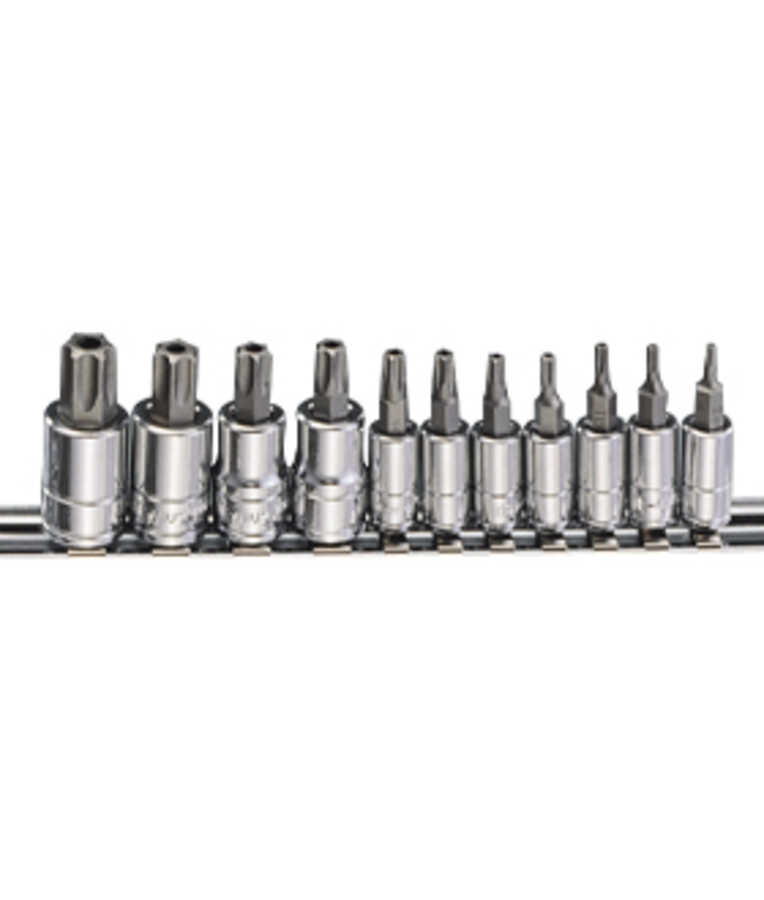 11 Pc 1/4 & 3/8" Drive Pentacle Bit Socket Set
