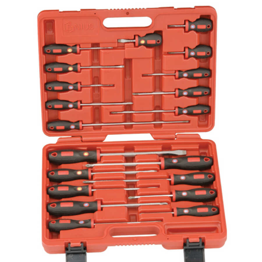 20 Pc Precision Screwdriver Set with Soft Rubber Grip