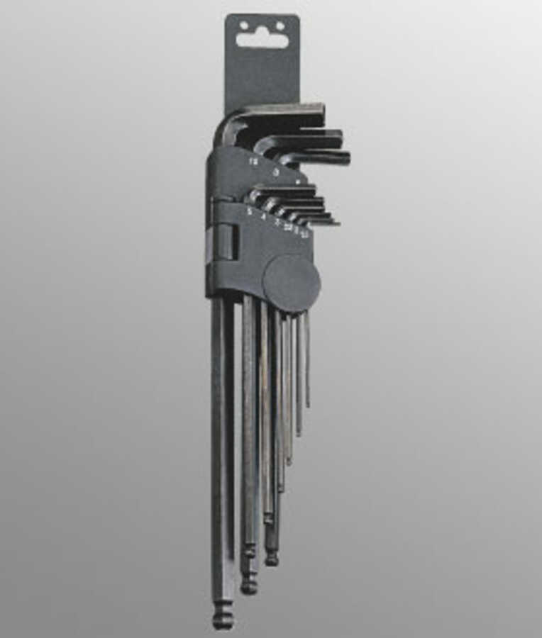 9 Pc L-Shaped SAE Ball Hex Wrench Set