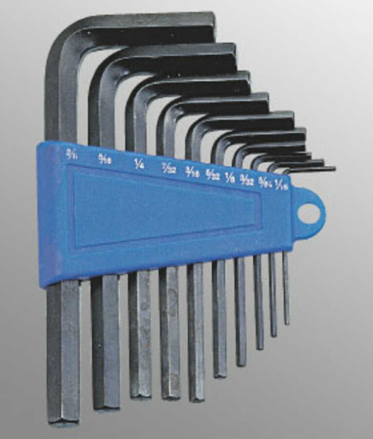 10 Pc L-Shaped Metric Hex Wrench Set