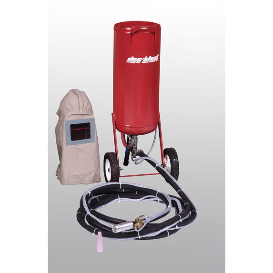 Portable Pressure Blast System 100 Lb Capacity w Safety Shut off