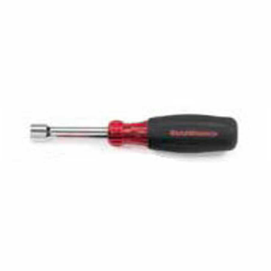 Hollow Shaft Cushion Grip Nut Driver Red 1/4 Inch