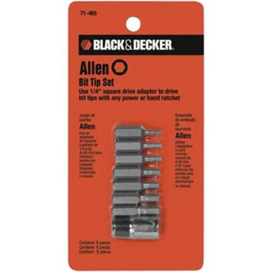 8 Piece Allen Bit Set