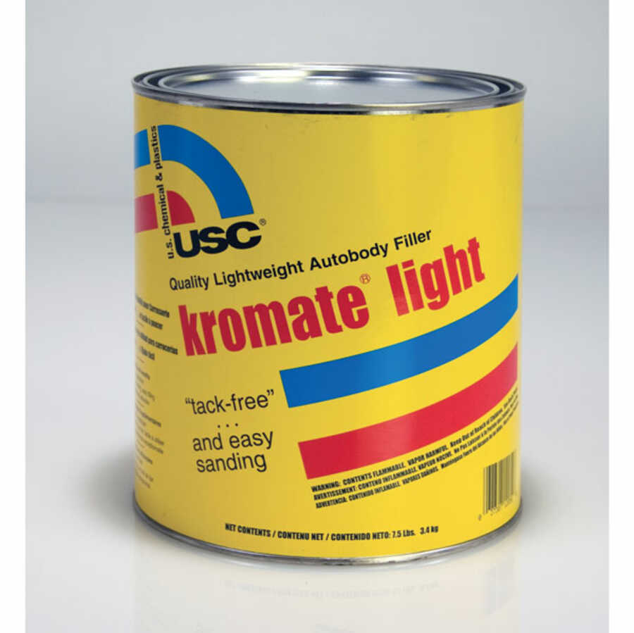 Kromate Light Quality Lightweight Autobody Filler Yellow-Gold Ga