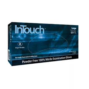InTouch Nitrile PF Gloves 100/Box Large InTouch Nitrile PF Gloves 100/Box Large