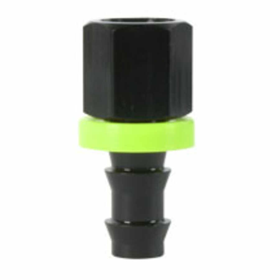 Push Lock Hose Barb Fitting 3/8 x 1/4 Inch FNPT Black Bulk