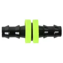Push Lock Splicer, 3/8 x 3/8 Inch Barb Black Bulk