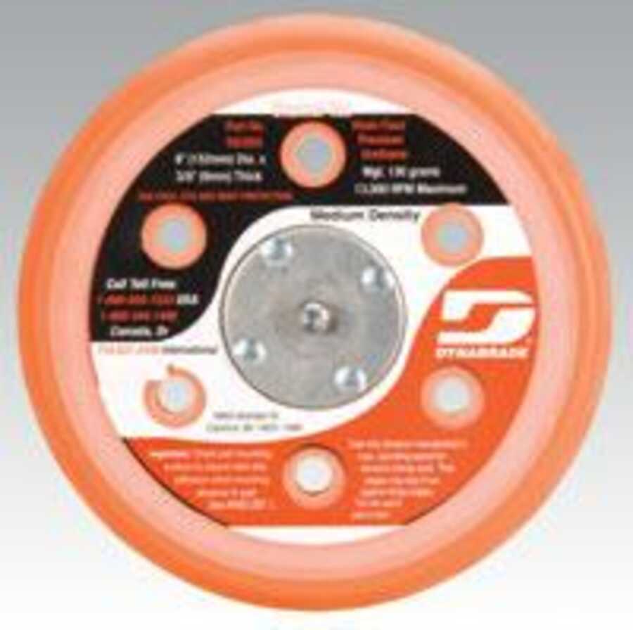6" (152 mm) Dia. Vacuum Disc Pad, Hook-Face, Short Nap