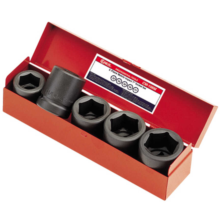 5PC 1" Dr. SAE Impact Socket Set