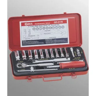 (image for) 17PC 1/4" Dr. Deep Hand Socket Set