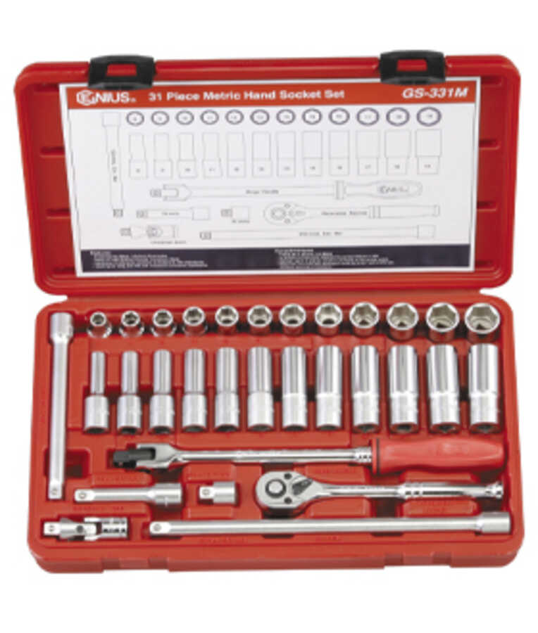 31PC 3/8" Dr. Metric Hand Socket Set