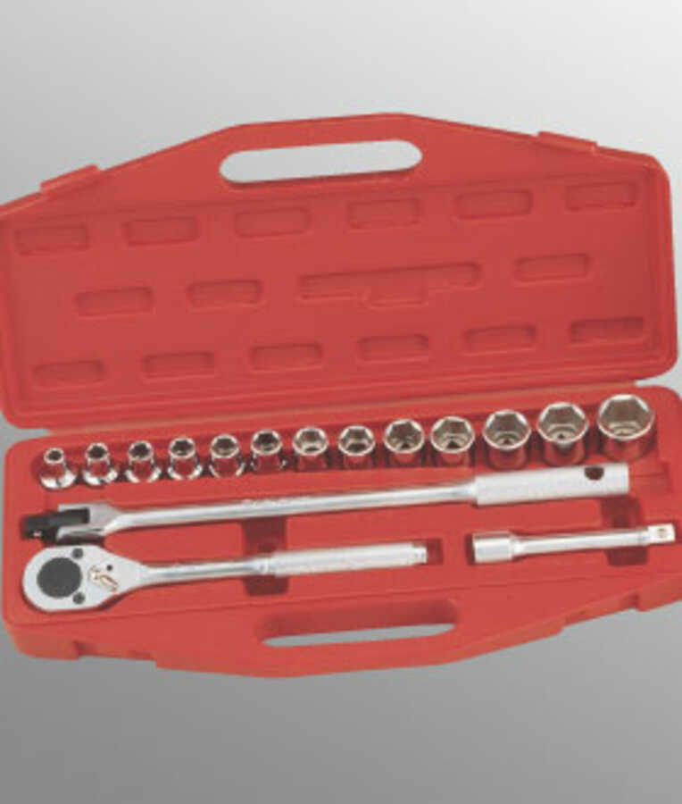 16PC 1/2" Dr. Metric Hand Socket Set