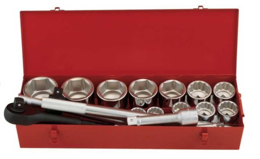 16PC 1" Dr. Metric Hand Socket Set