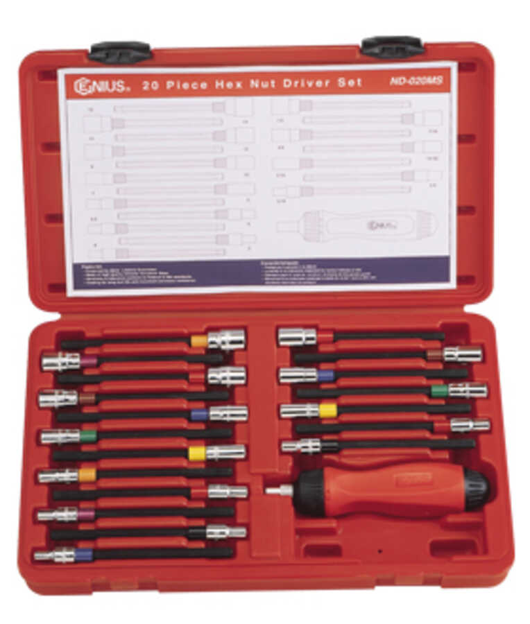 20PC Metric & SAE Hex Nut Driver Set