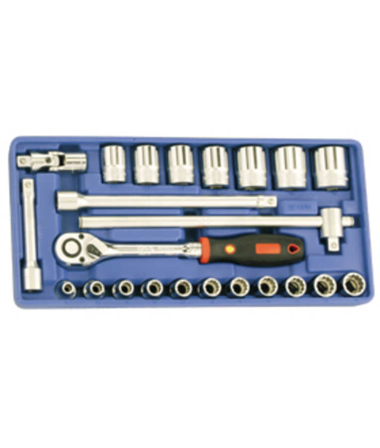 23PC 1/2" Dr. Metric Hand Socket Set