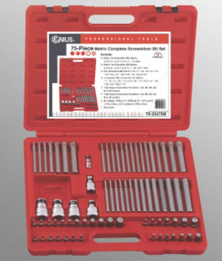 75PC Metric Complete Screwdriver Bit Set