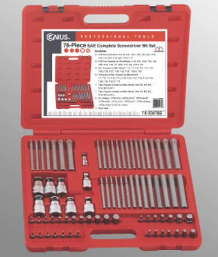 78PC SAE Complete Screwdriver Bit Set