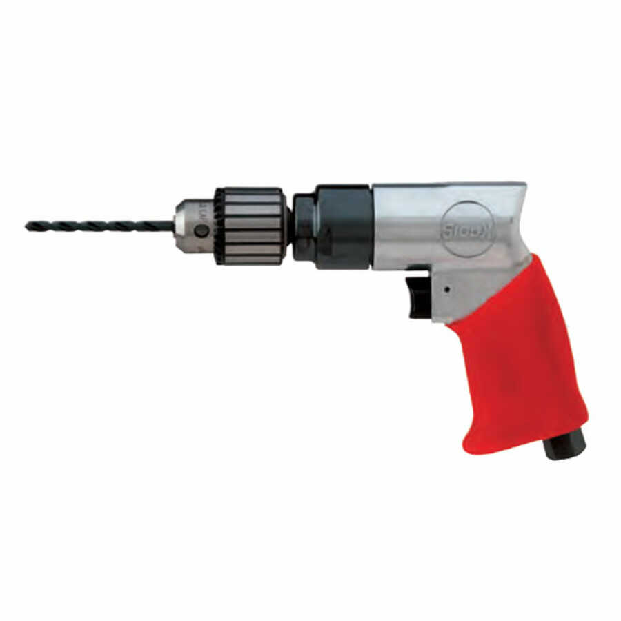 Pistol Grip Air Drill Non-Reversible 1.0 HP 3/8 Inch Chuck 2300