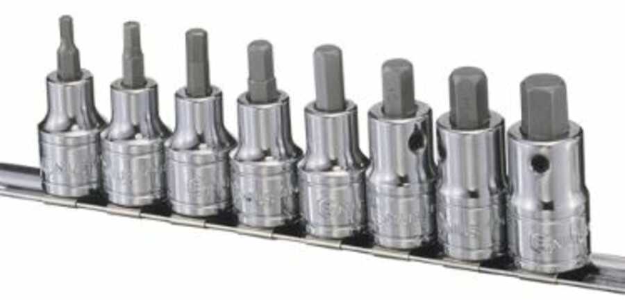 8 Piece 1/2" Drive Metric Hex Bit Socket Set