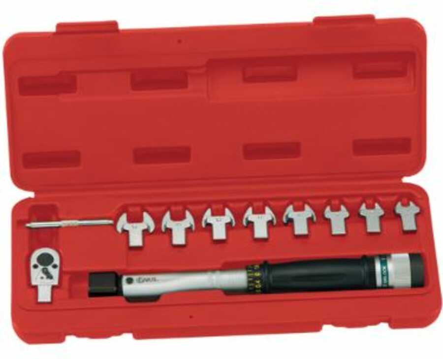 3/8" Drive Torque Wrench 19-110Nm with 8 Deep Impact Sockets 10-24mm 
