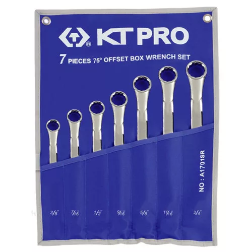 7PC. 75? Offset Box Wrench SAE Set 12pt.