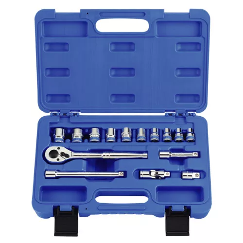 3/8" Drive 15 Piece Metric Socket Set 12 Point
