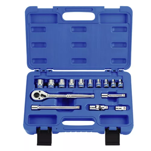 3/8" Drive 15 Piece Socket Set Metric 6 Point