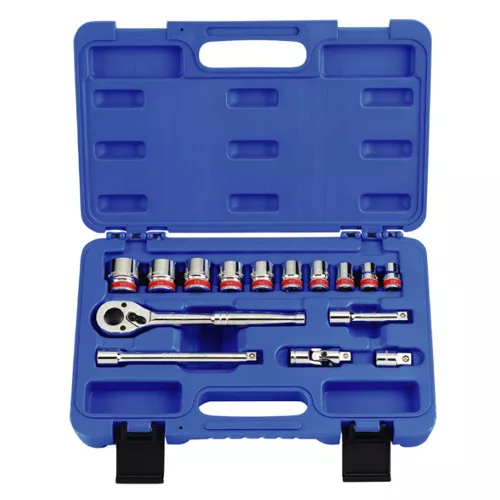 3/8" Drive 15 Piece Socket Set SAE 6 Point