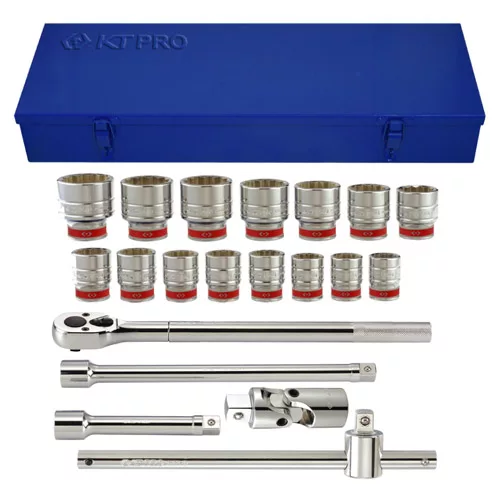3/4" Drive 20 Piece Socket Set Fractional SAE 12 Point