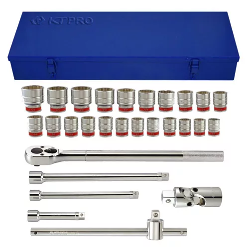 3/4" Drive 28 Piece Socket Set Fractional SAE 12 Point