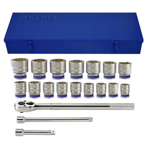 3/4" Drive 19 Piece Socket Set Metric 12 Point