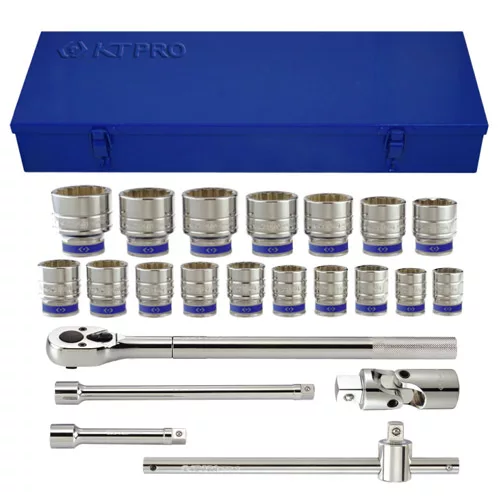 3/4" Drive 22 Piece Socket Set Metric 12 Point