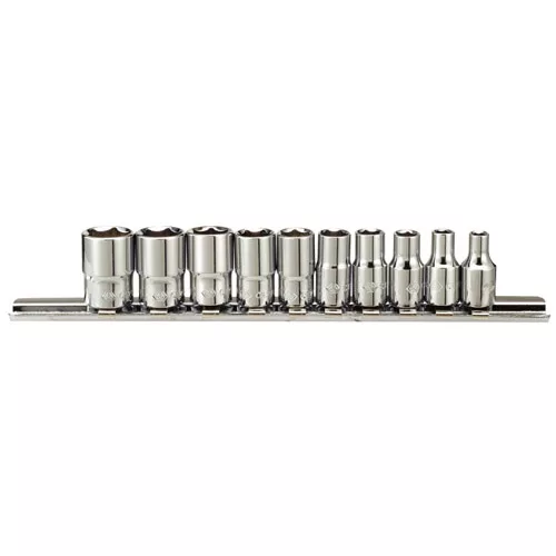 1/4" Drive 10 Piece Socket Set Fractional SAE 6 Point