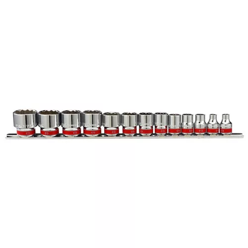 3/8" Drive 13 Piece Socket Set Fractional SAE 12 Point