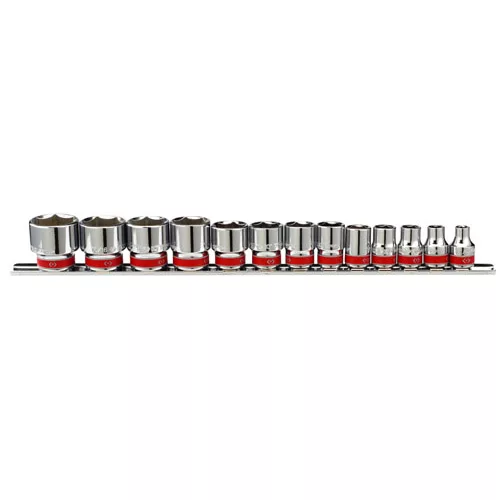 3/8" Drive 13 Piece Socket Set Fractional SAE 6 Point