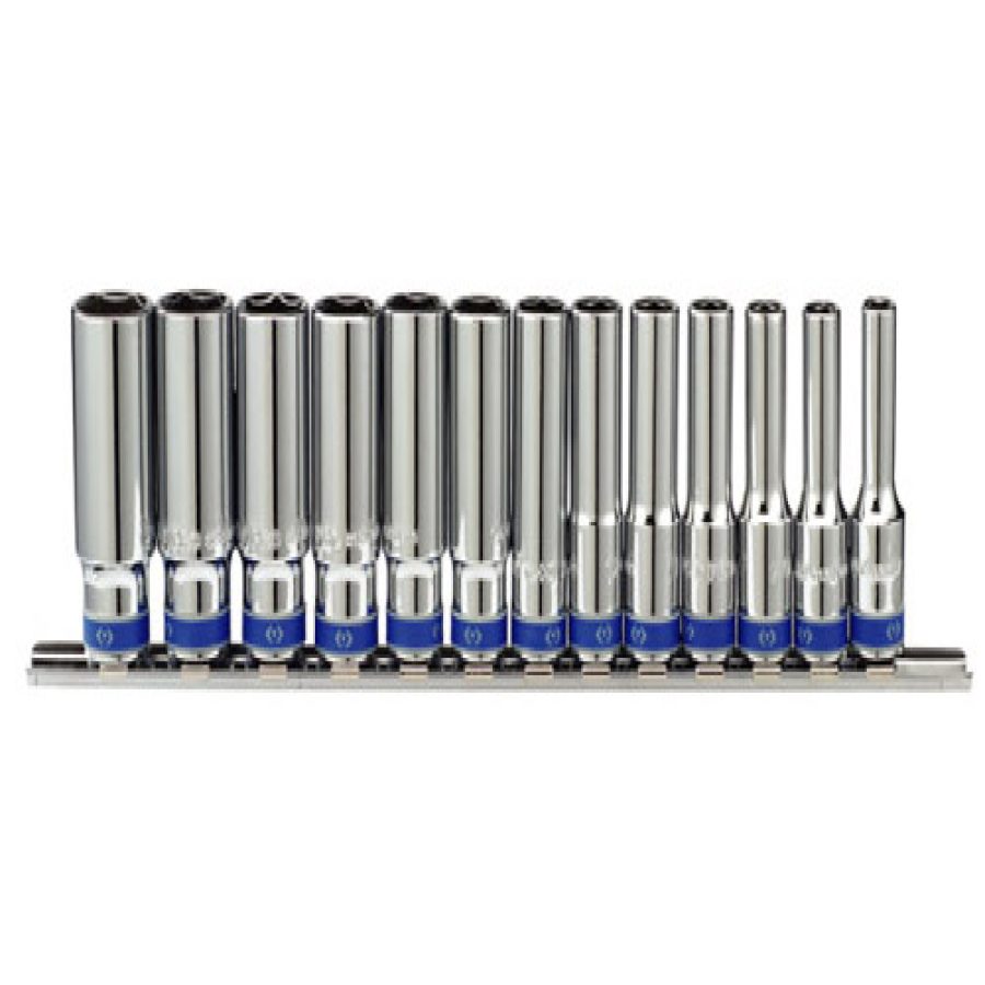 3/8" Drive 13 Piece Deep Socket Set Metric 6 Point
