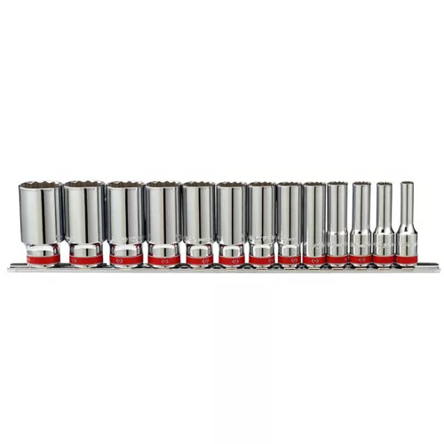 3/8" Drive 13 Piece Socket Set Fractional SAE 12 Point