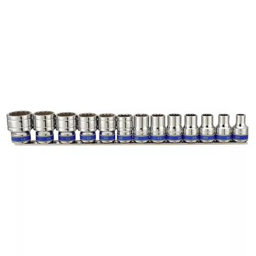 1/2" Drive 13 Piece Socket Set Metric 12 Point