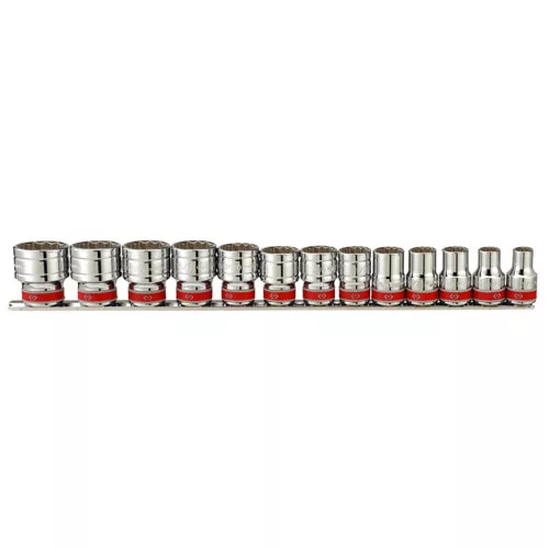 1/2" Drive 13 Piece Socket Set Fractional SAE 12 Point