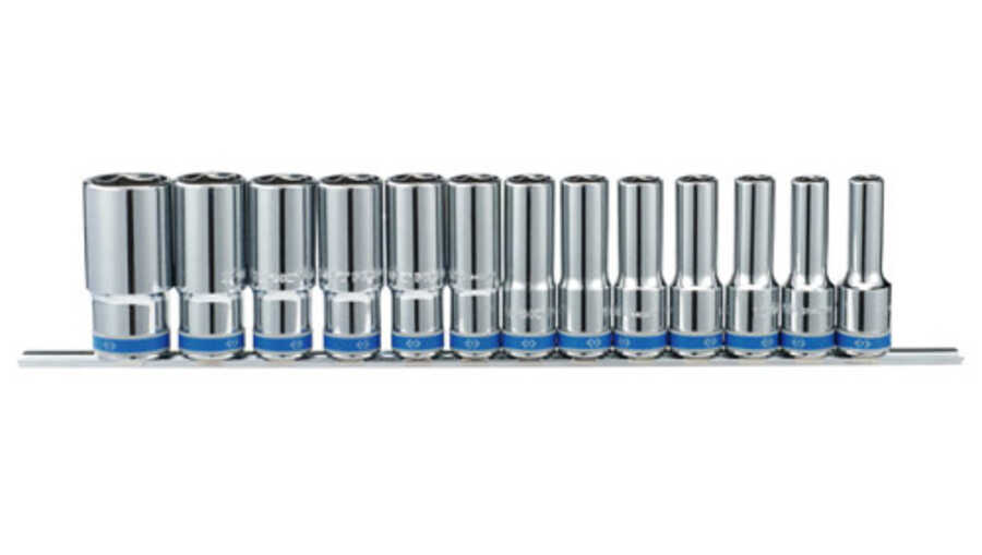 1/2" 13pc Deep Socket Set Metric 6pt