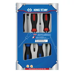 6 Piece Phillips Head & Slotted Head Screwdriver Set w/ Color Bo