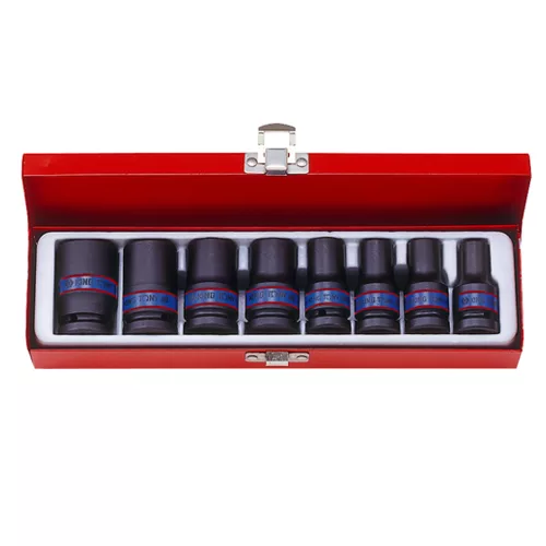 1/2" Drive Impact 8 Piece Metric Socket Set 6 Point