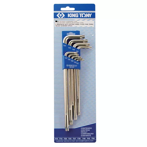 9 Piece Extra Long Star L-Wrench Set T10-T50