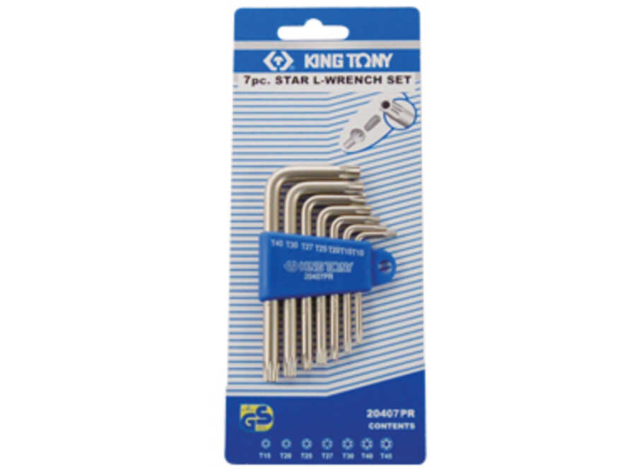 7 Piece Star Tamper Resistant L-Wrench Sets