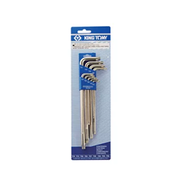 9 Piece Extra Long Star L-Wrench Set