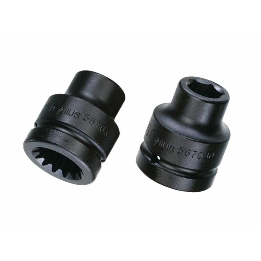 #5 Spline Drive 19mm Budd Wheel Impact Socket