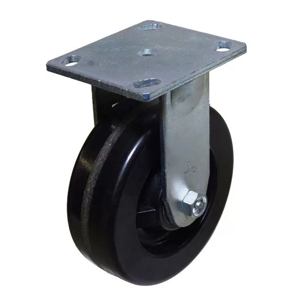 Replacement 6" Flat Top Rigid Phenolic Caster 900# Capacity