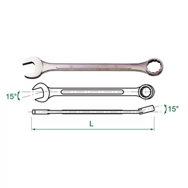 1-13/16" Satin Finish Combination Wrench 12 Point