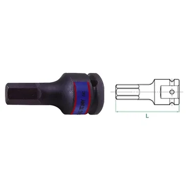 (image for) 3/4" Driver Impact 17mm Hex Bit Socket Metric