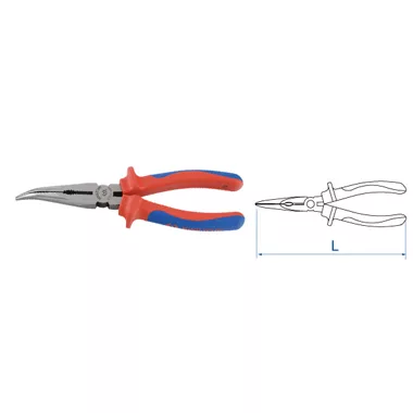 8" Bent Nose Pliers Insulated